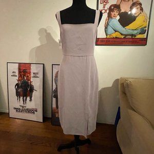 Grey 90's Babaton dress w/ slit. NWT. Size 4